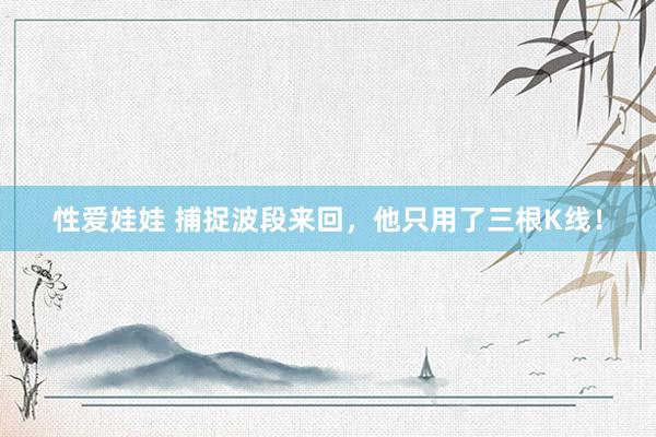 性爱娃娃 捕捉波段来回，他只用了三根K线！